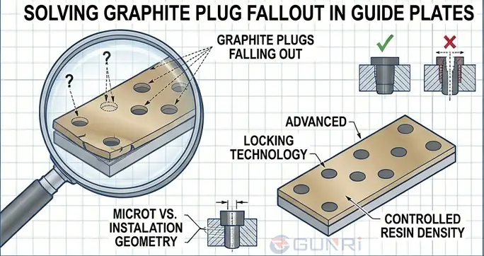 SOLVING GRAPHITE PLUG FALLOUT IN GUIDE PLATES