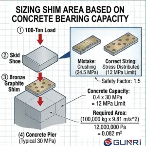Size the Shim Area Based on Concrete Bearing Capacity