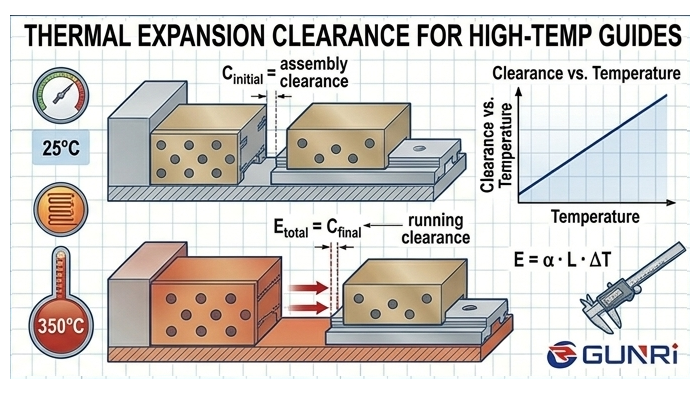 THERMAL EXPANSION CLEARANCE FOR HIGH-TEMP GUIDES