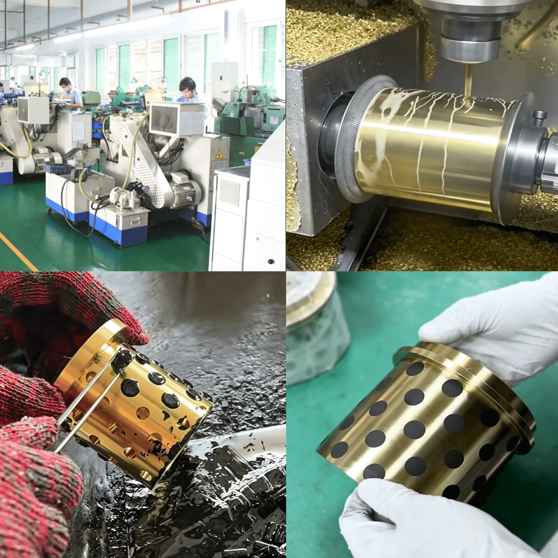 Self-lubricating bearing manufacturing workshop workflow