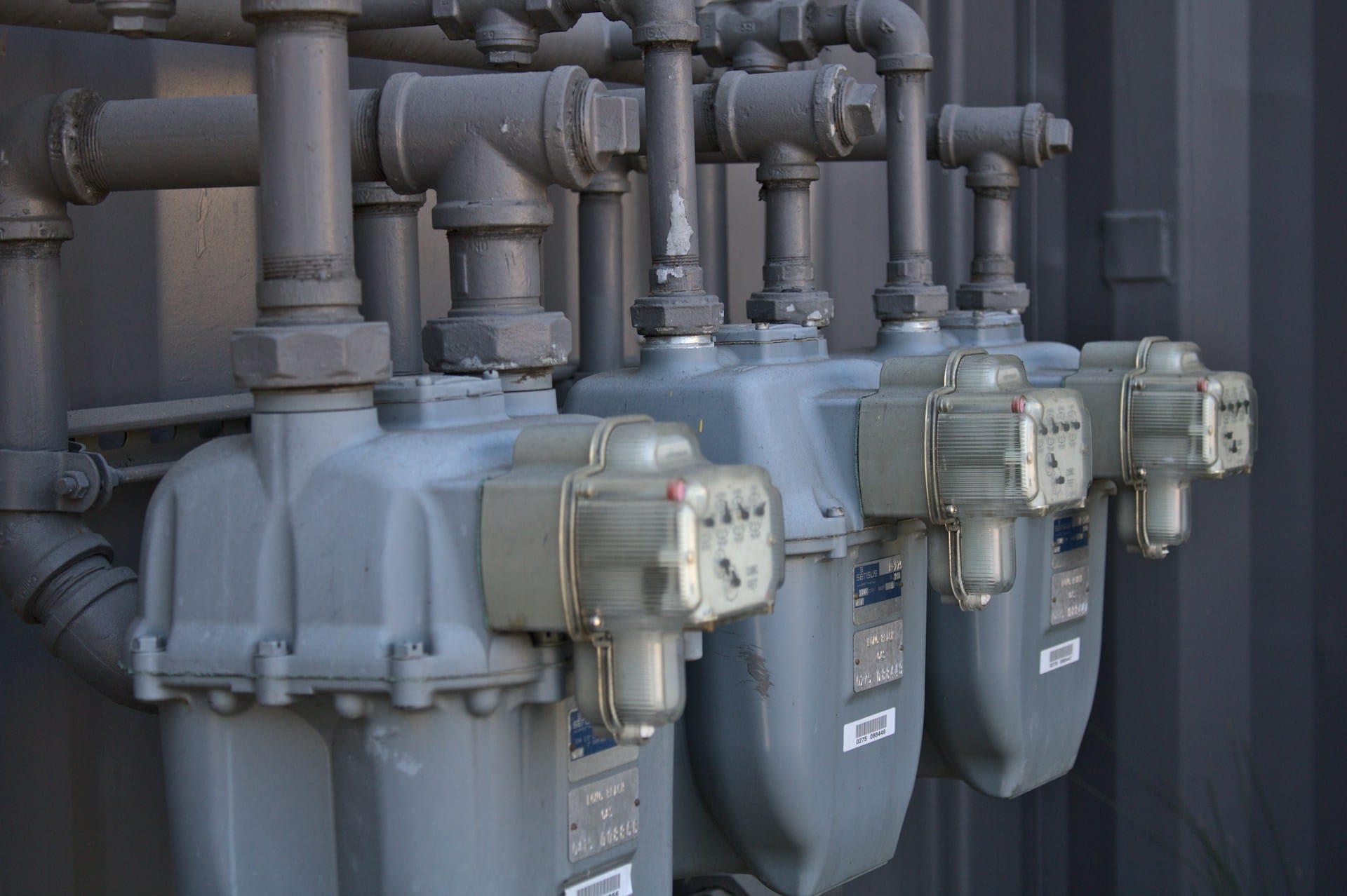 Industrial water pumps in a row for fluid applications