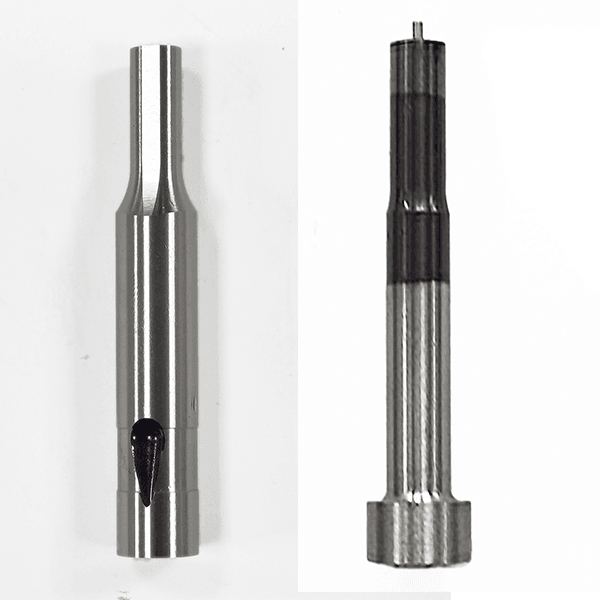 Gold and black coated punches PVD