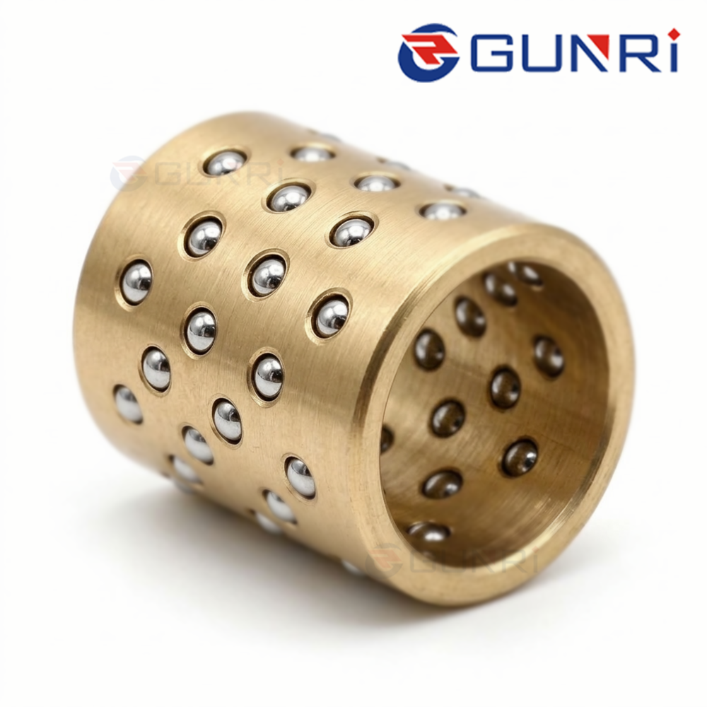 Custom miniature brass ball cage 206.51 series for displacement sensors and guided probes — equivalent to FIBRO standard ball retainer
